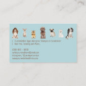 Carte De Visite Turquoise Punch Chien Walker Loyauté rabais Paw (Dos)