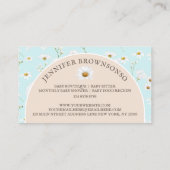 Carte De Visite Turquoise rose chic Fleur de marguerite (Dos)