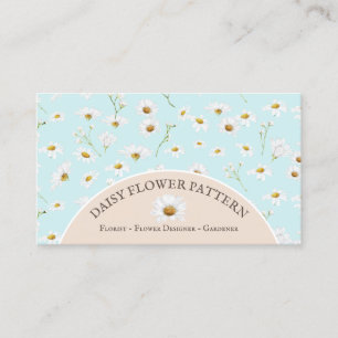 Carte De Visite Turquoise rose chic Fleur de marguerite