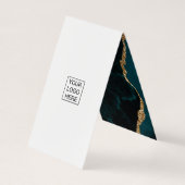 Carte De Visite Turquoise - sarcelle et géode de pierre d'agate do (Dos)
