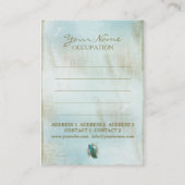 Carte De Visite Turquoise Shabby Peacock (Dos)