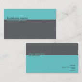 Carte De Visite Turquoise simple élégante simple/rayure grise (Devant / Derrière)