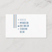 Carte De Visite Turquoise simple géométrique moderne comptable ent (Dos)