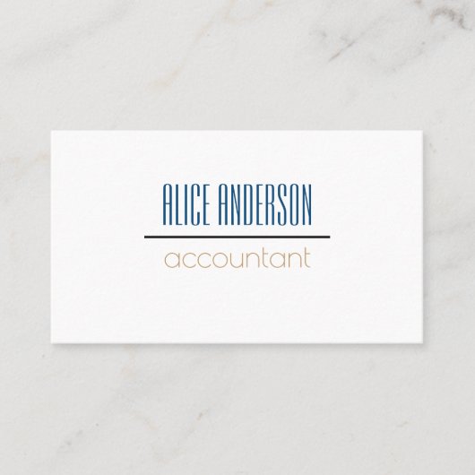 Carte De Visite Turquoise simple géométrique moderne comptable ent (Devant)