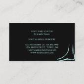 Carte De Visite Turquoise Soins pieds simples Podiatrié Praticien  (Dos)