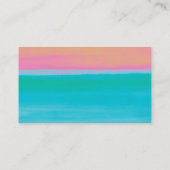 Carte De Visite Turquoise to Peach Gradient Beauty Style Nails (Dos)