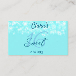 Carte De Visite Turquoise turquoise agate doux 16 anniversaire ajo