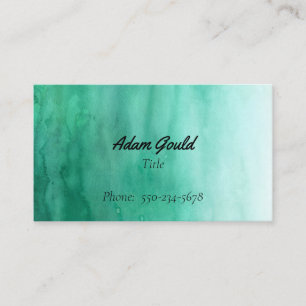 Carte de visite Turquoise Turquoise bleu dégradé