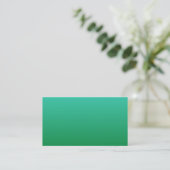 Carte De Visite Turquoise Vert Ombré (Debout devant)