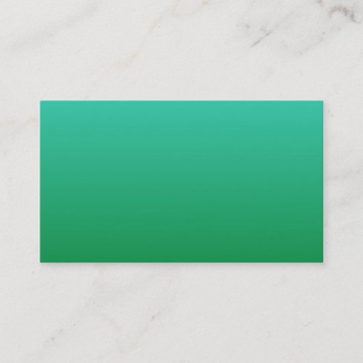 Carte De Visite Turquoise Vert Ombré (Devant)