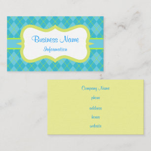 Carte de visite turquoise vif