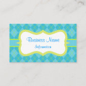 Carte de visite turquoise vif (Devant)