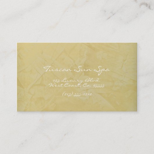 Carte De Visite Tuscan Sun Spa (Devant)