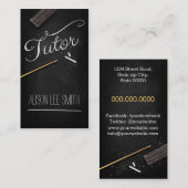 Carte De Visite Tuteur chalkboard (Devant / Derrière)