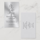 Carte De Visite Tuteur de danse, Monogramme, Logo des danseurs, lo (Devant / Derrière)