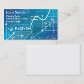 Carte De Visite Tuteur de la science de physique de professeur de (Devant / Derrière)