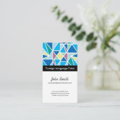 Carte De Visite Tuteur de langue étrangère - Géométrie Abstraite b (Debout devant)