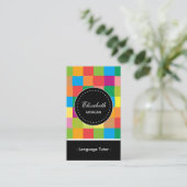 Carte De Visite Tuteur de langue étrangère - Motif de l'espace col (Debout devant)