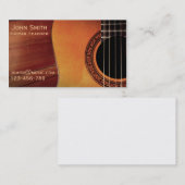 Carte De Visite Tuteur de musique de professeur de guitare (Devant / Derrière)
