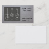 Carte De Visite Tuteur de musique de professeur de guitare (Devant / Derrière)