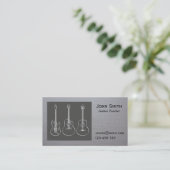 Carte De Visite Tuteur de musique de professeur de guitare (Debout devant)