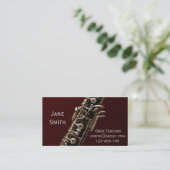Carte De Visite Tuteur de musique d'instruments Oboe woodwind (Debout devant)