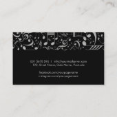 Carte De Visite Tuteur de musique enseignant de piano (Dos)