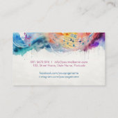 Carte De Visite Tuteur de musique enseignant de piano (Dos)