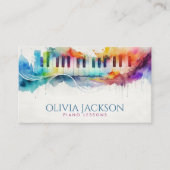 Carte De Visite Tuteur de musique enseignant de piano (Devant)