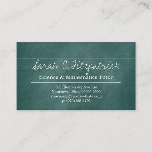 Carte De Visite Tuteur de professeur de tableau d'Aqua