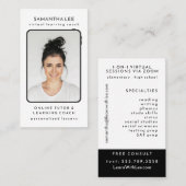 Carte De Visite Tuteur d'instructeur virtuel (Devant / Derrière)