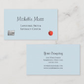 Carte De Visite Tuteur enseignant de Red Apple (Devant / Derrière)