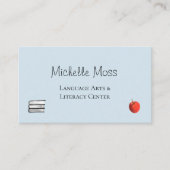 Carte De Visite Tuteur enseignant de Red Apple (Devant)