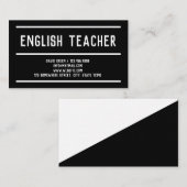 Carte De Visite Tuteur enseignant ESL (Devant / Derrière)