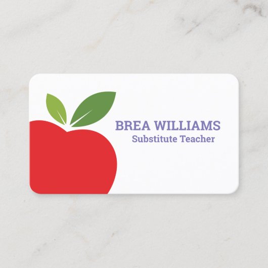 Carte De Visite Tuteur enseignant substitut (Devant)