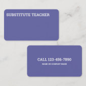 Carte De Visite Tuteur enseignant substitut (Devant / Derrière)