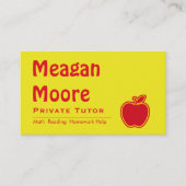 Carte De Visite Tuteur privé Bright Apple  (Devant)