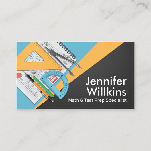 Carte De Visite Tuteur privé en mathématiques - Enseignant en math (Devant)