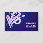 Carte De Visite Tuteur privé en mathématiques - Enseignant en math (Devant)