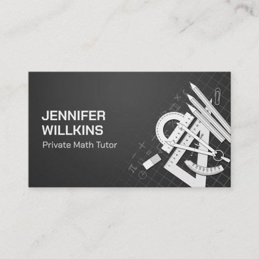 Carte De Visite Tuteur privé en mathématiques - Enseignant en math (Devant)