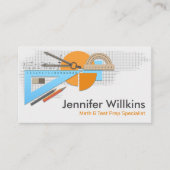 Carte De Visite Tuteur privé en mathématiques - Enseignant en math (Devant)