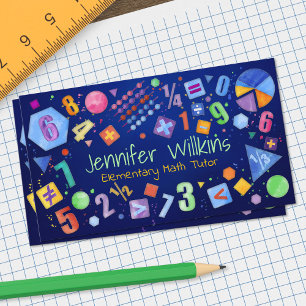 Carte De Visite Tuteur privé en mathématiques - Premières notes, é