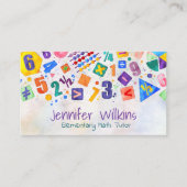 Carte De Visite Tuteur privé en mathématiques - Premières notes, é (Devant)