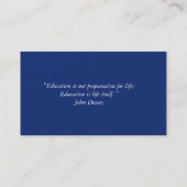 Carte De Visite Tuteur privé/professeur/affaires personnelles de (Dos)