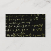 Carte De Visite Tuteur/professeur de maths de tableau noir (Dos)