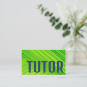 Carte De Visite Tuteur vert brillant (Debout devant)
