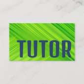 Carte De Visite Tuteur vert brillant (Devant)