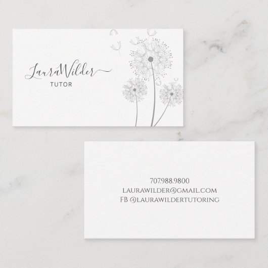 Carte de visite Tutor (Devant / Derrière)