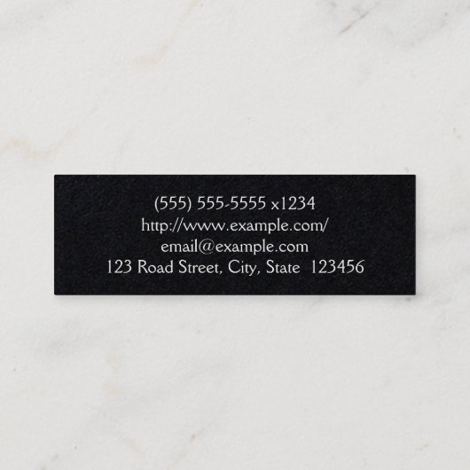 Carte de visite Tutor allemand à clé basse (Dos)