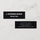 Carte de visite Tutor allemand à clé basse (Devant / Derrière)